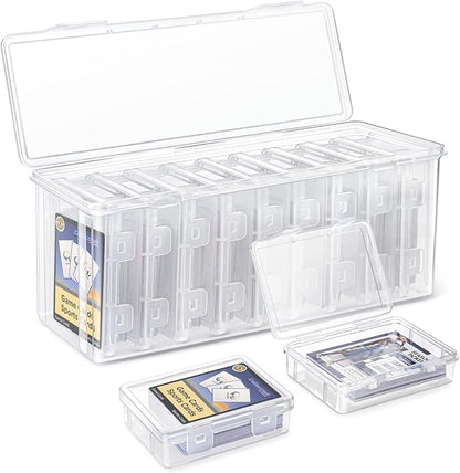 10 PCS Trading Card Storage Box Set, Plastic Top loaders Storage Box, Fit for Standard Card, Top Loaders and Magnetic Card Holders