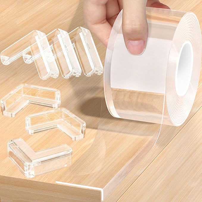 Clear Soft Corner Protectors for Furniture Strip, 2 in x 13.12 FT Edge Bumper