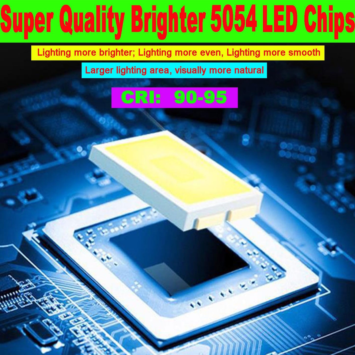 HAASHADA LED Lights Strips, Super Bright DC12V 5m/16.4ft 15000LM SMD5054 (5050 Upgraded) 600 LEDs Strip Lights, Dimmable Flexible LED Ribbon Tape Strips, Non-Waterproof Daylight White 6500K
