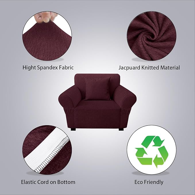 Armchair Slipcover with 1 Pillow Cover