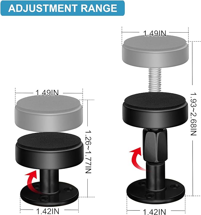 Krisler Adjustable Threaded Bed Frame Anti-Shake Tool, Headboard Stoppers