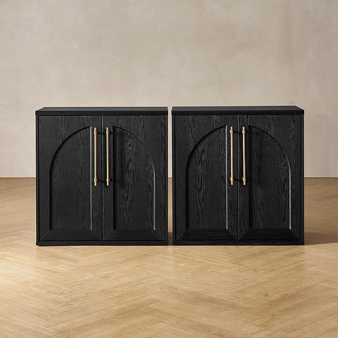 mopio Blake Storage Cabinet, Small Modular Accent Display Sideboard Buffet