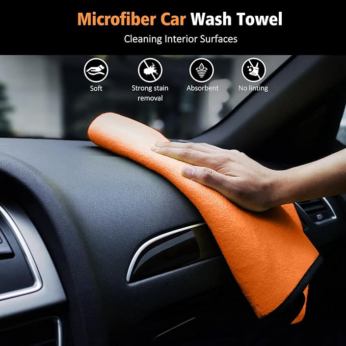 YeewayVeh 7PCS Car Interior Detailing Kit, Horse Hair Car Leather Brush
