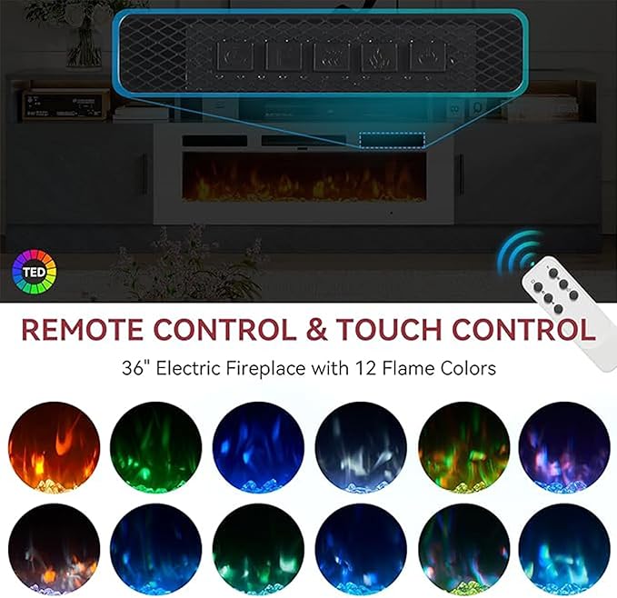 oneinmil 70" Fireplace TV Stand
