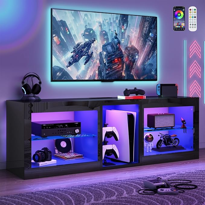 chartustriable LED TV Stands W/Power Outlet