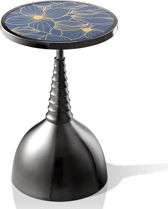 Homes: Inside + Out Halric Modern 24" Tall Round End Table
