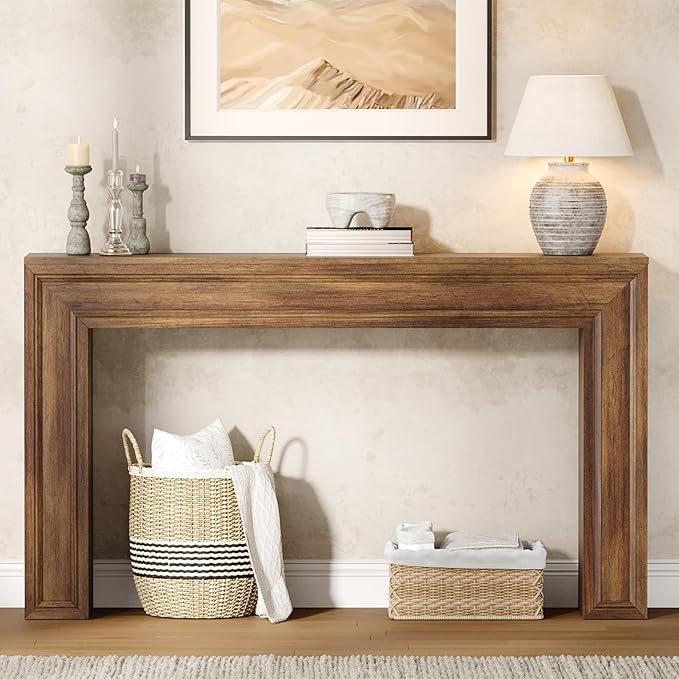 Rresyet 55 Inch Long Console Table, Sofa Table Behind Couch, Entryway Table