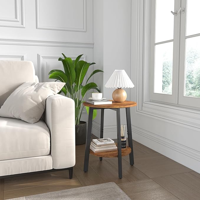 sthmec Side Table Set of 2, Small Round End Table