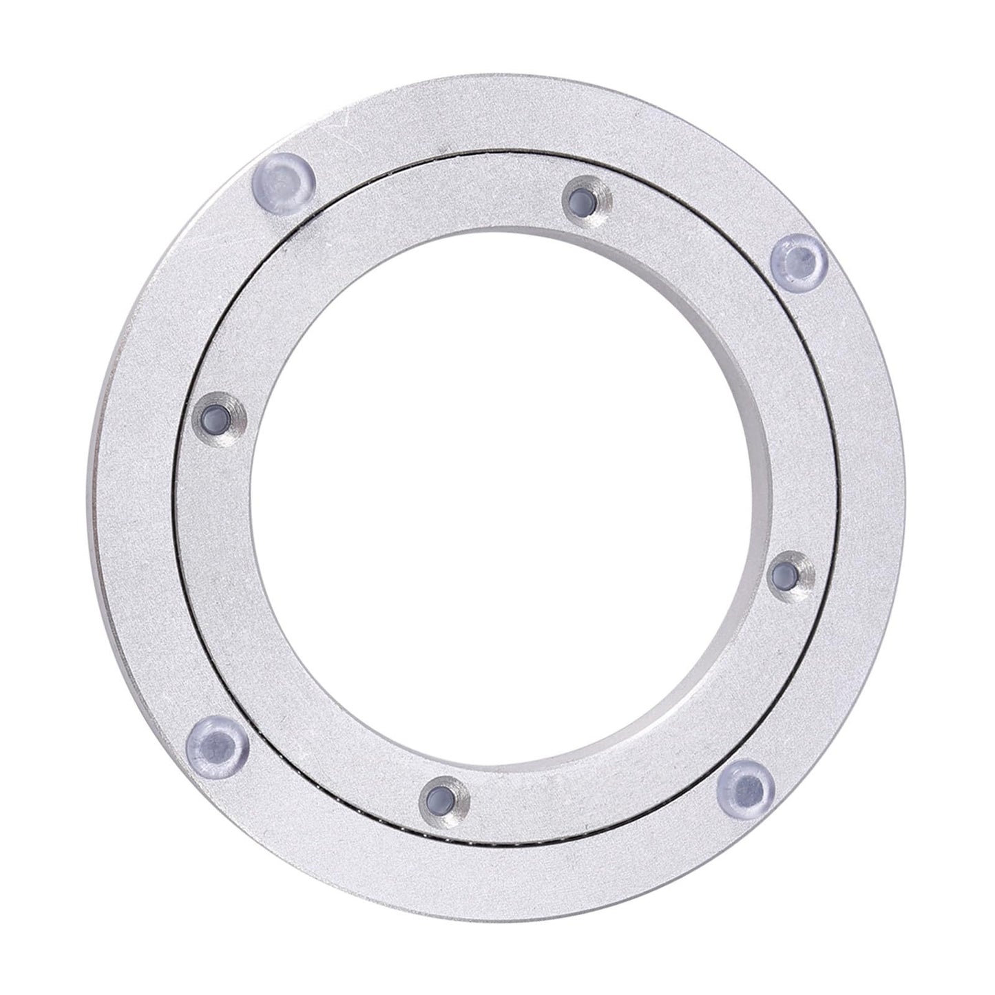 Heavy Duty Aluminium Alloy Rotating Bearing Plate, Round Table Turntable for Dining Cake Display TV Stand, Smooth Swivel Base with Pre Drilled Holes for Easy Mounting (8 inches*H8.5MM)