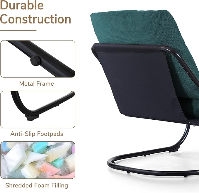 Peace nest Modern Accent Chair, Soft Upholstered Armchair