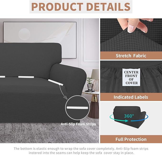 Easy-Going 100% Waterproof Loveseat Couch Cover, Dual Waterproof Sofa Cover