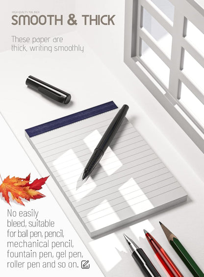 Note Pads 4x6 In Lined Writing Notepad for Office Supplies College Ruled To Do List Notepads Grocery List Note Pad Writing Pads for Work Office Memo Pads Scratch Pads for Writing 30 Sh/Pad 20 Pads/Pk