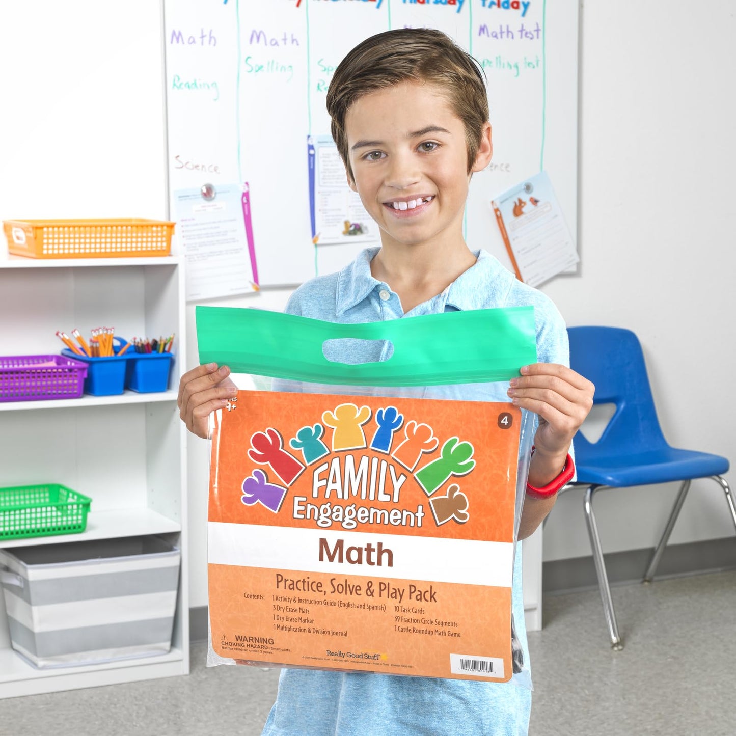 Really Good Stuff Family Engagement Math – Practice, Solve & Play Pack - Fourth Grade