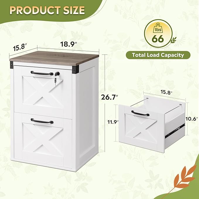 DEVAISE 2 Drawer File Cabinet