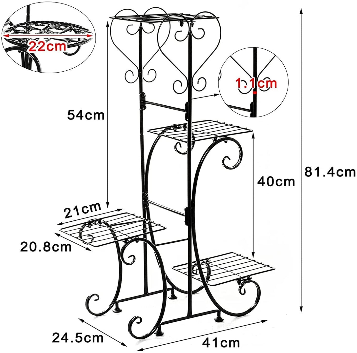 ZEELYDE Plant Stand,Tricycle Plant Stand Flower Pot Cart Bicycle Holder Rack for Home Garden Patio Flower Shelf