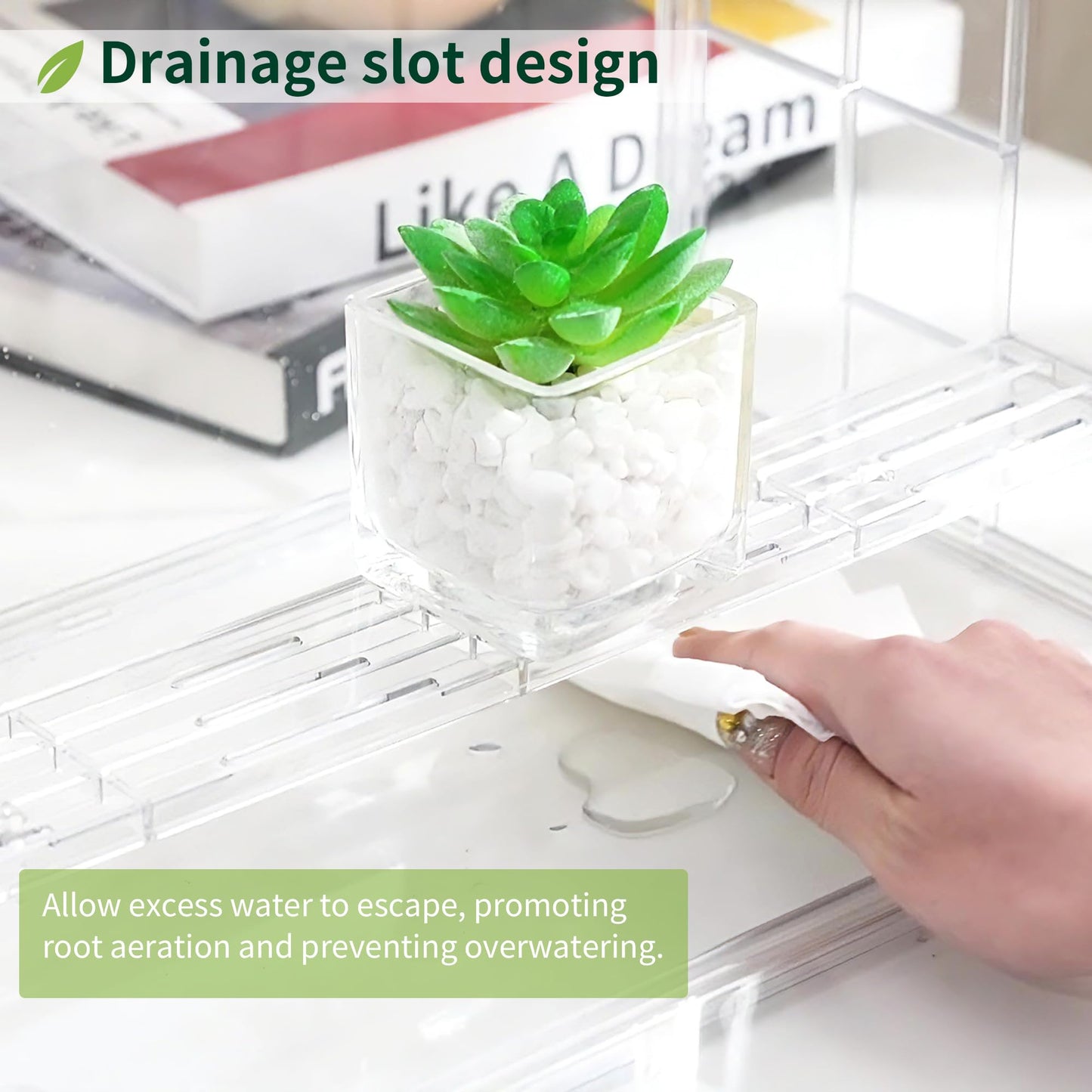 PEEKUP Clear Mini Greenhouse Indoor, Small Portable Tabletop Green House with Magnetic Door for Seed Starting, Plant Grow Warmer and Home Gardening Display