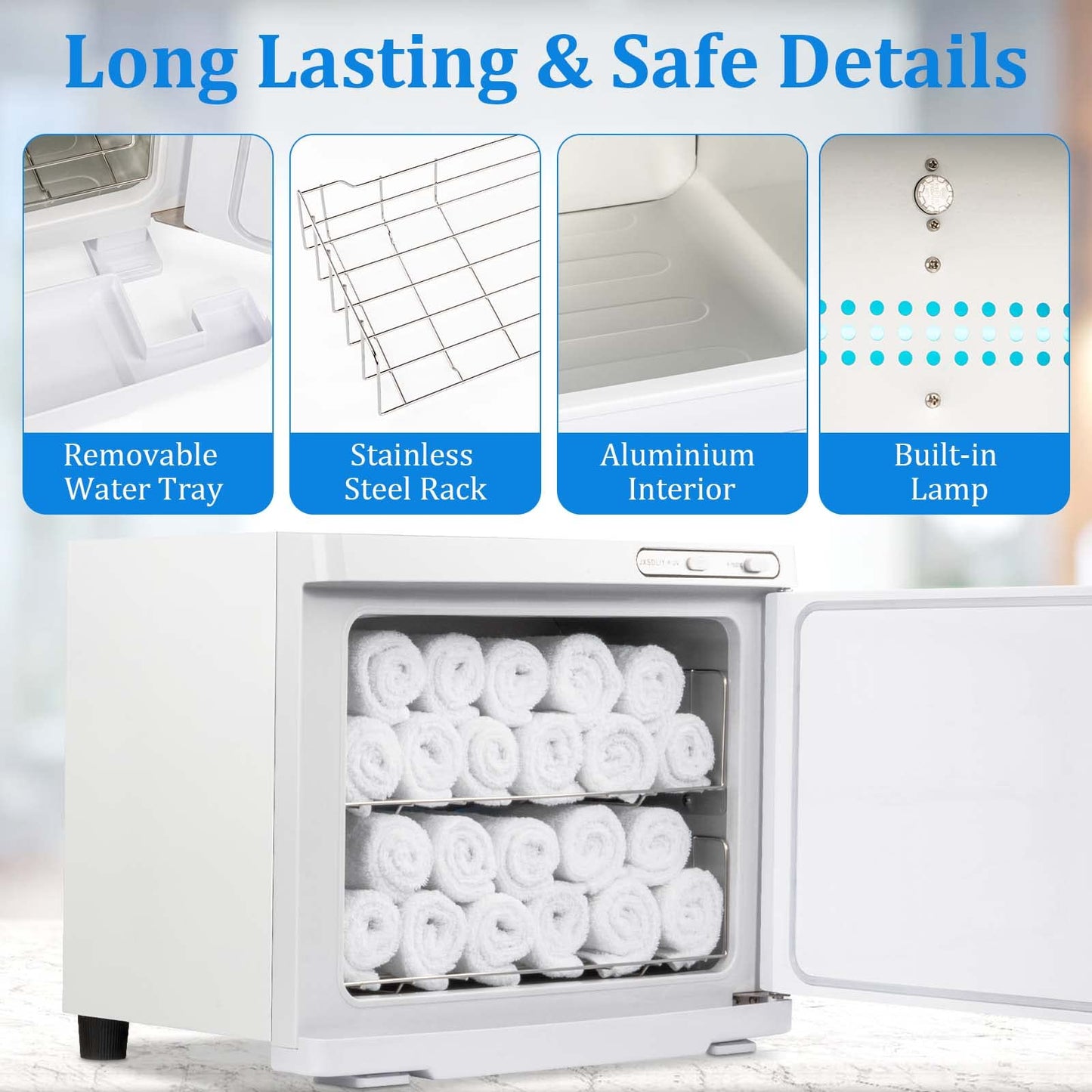 Small Hot Towel Warmer for Spa Home Salon Esthetician 2-in-1 5L Mini Personal Hot Towel Cabinet Towel Warmers Spa, Fast Heating Towel Heater Towel Steamer for Facials…