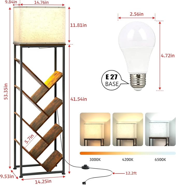 Cutogxon Tree Bookshelf with Light