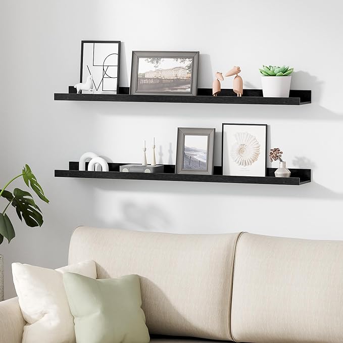 upsimples Floating Shelves for Wall, 35.5 Inch Shelves for Decor Storage Set of