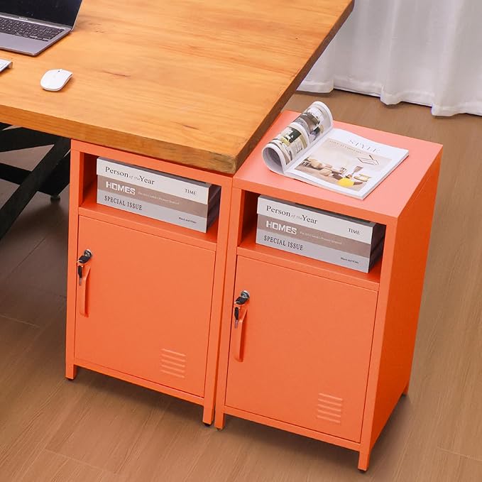 ALBAD Compact Metal Nightstand