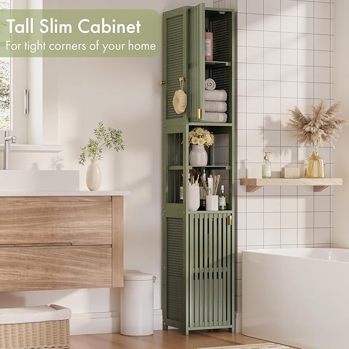 Amazer Tall Bathroom Storage Cabinet 70'', Freestanding Cabinet Storage