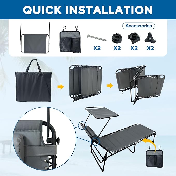 Outdoor Folding Lounge Chair