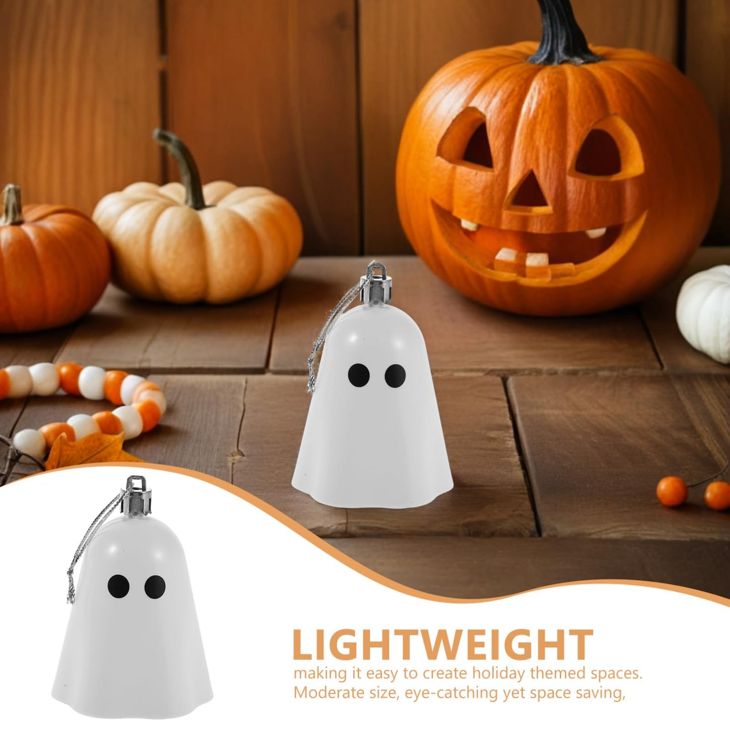 Gadpiparty Mini Resin Ghost Hanging Decorations for Halloween - Small Spooky Wall Ornaments and Party Pendants 3.35 Inch Home Halloween Decor Accents