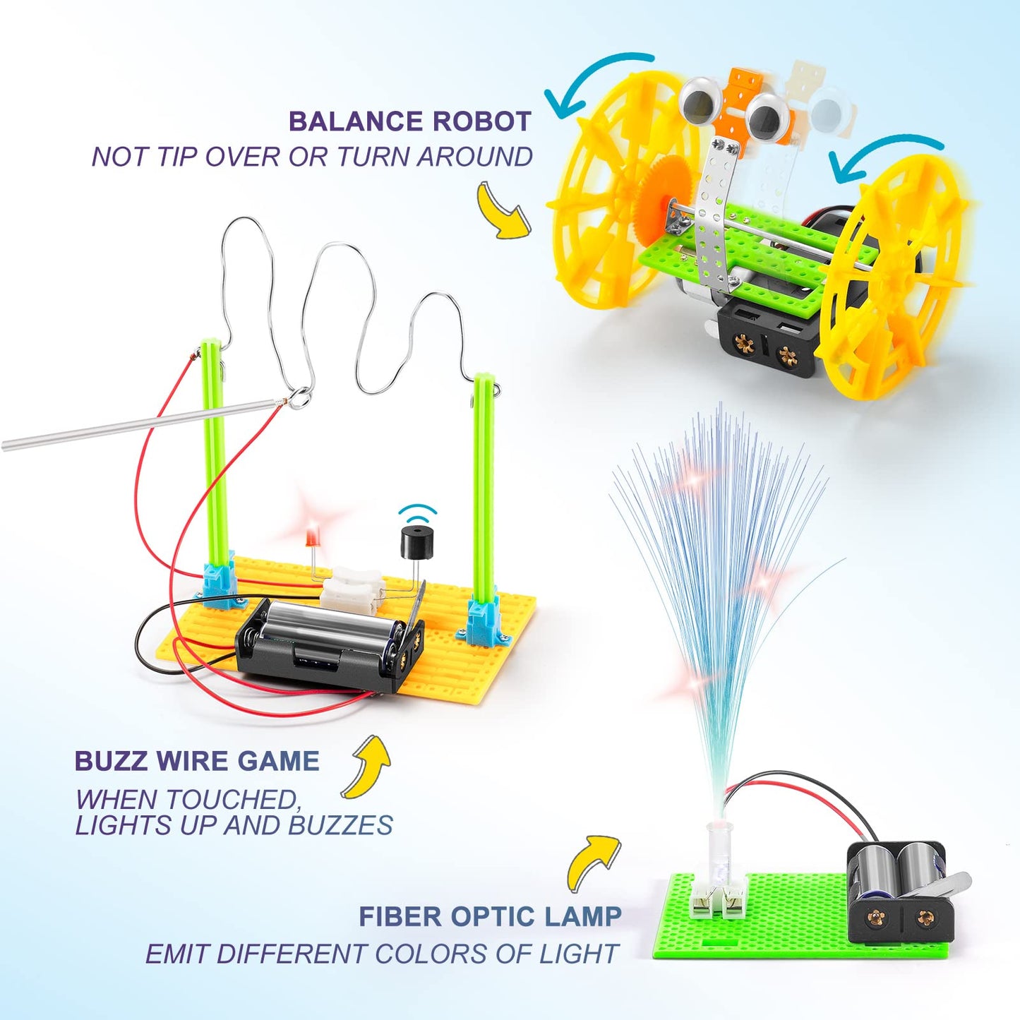 BeAndge STEM Robotics Kit - 6 Set STEM Toys for Age 8-13 8-10, Kids Crafts for Girls Boys Toys Gifts 6 7 8 9 10 Year Old Birthday Gifts, Engineering Science Robot Building Kits for Kids Age 8-12 6-8