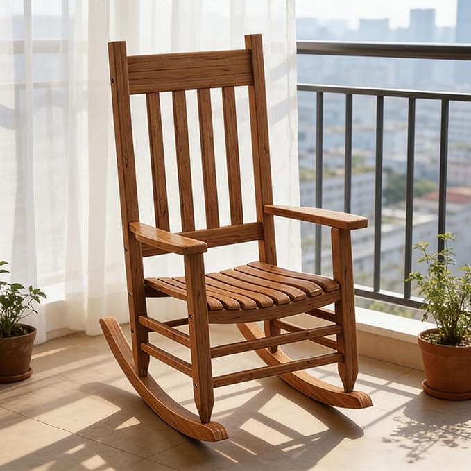 Oversized Outdoor Wooden Rocking Chair