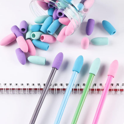Pencil Erasers, Pencil Eraser Toppers, Cap Erasers, Pencil Top Erasers for Kids, Pencil Top Erasers Bulk (80Pcs/Box)