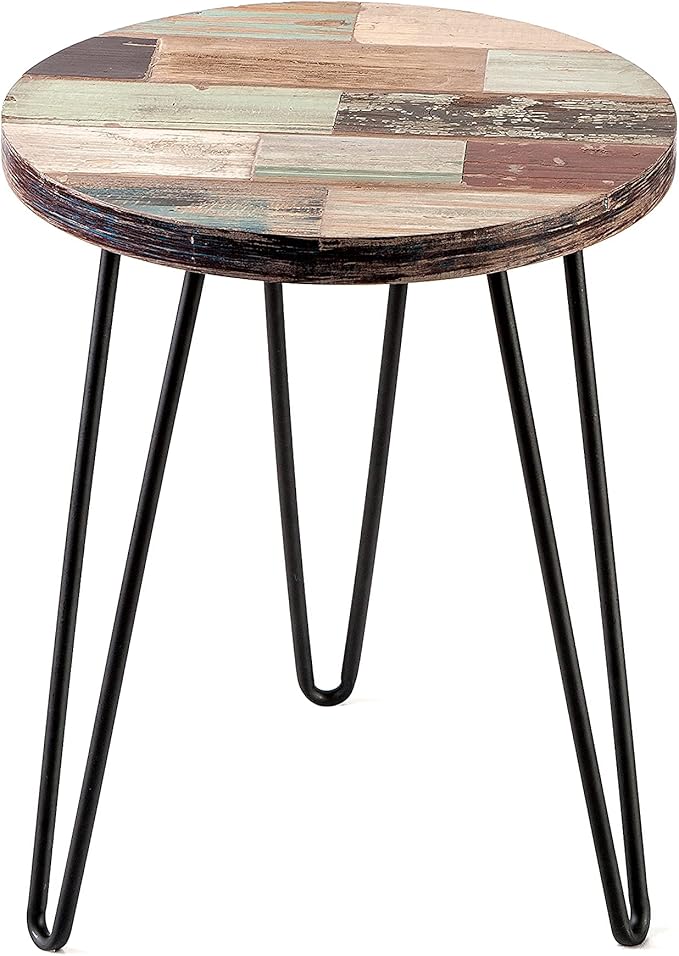 Greenage Reclaimed Wood End Table Bedroom