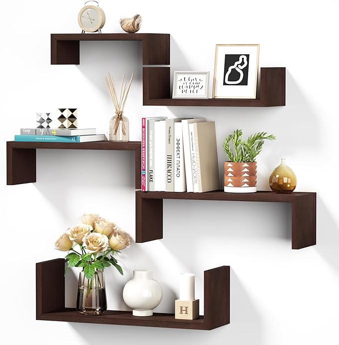 SRIWATANA Floating Shelves for Wall, Wall Shelves for Bathroom, Living Room