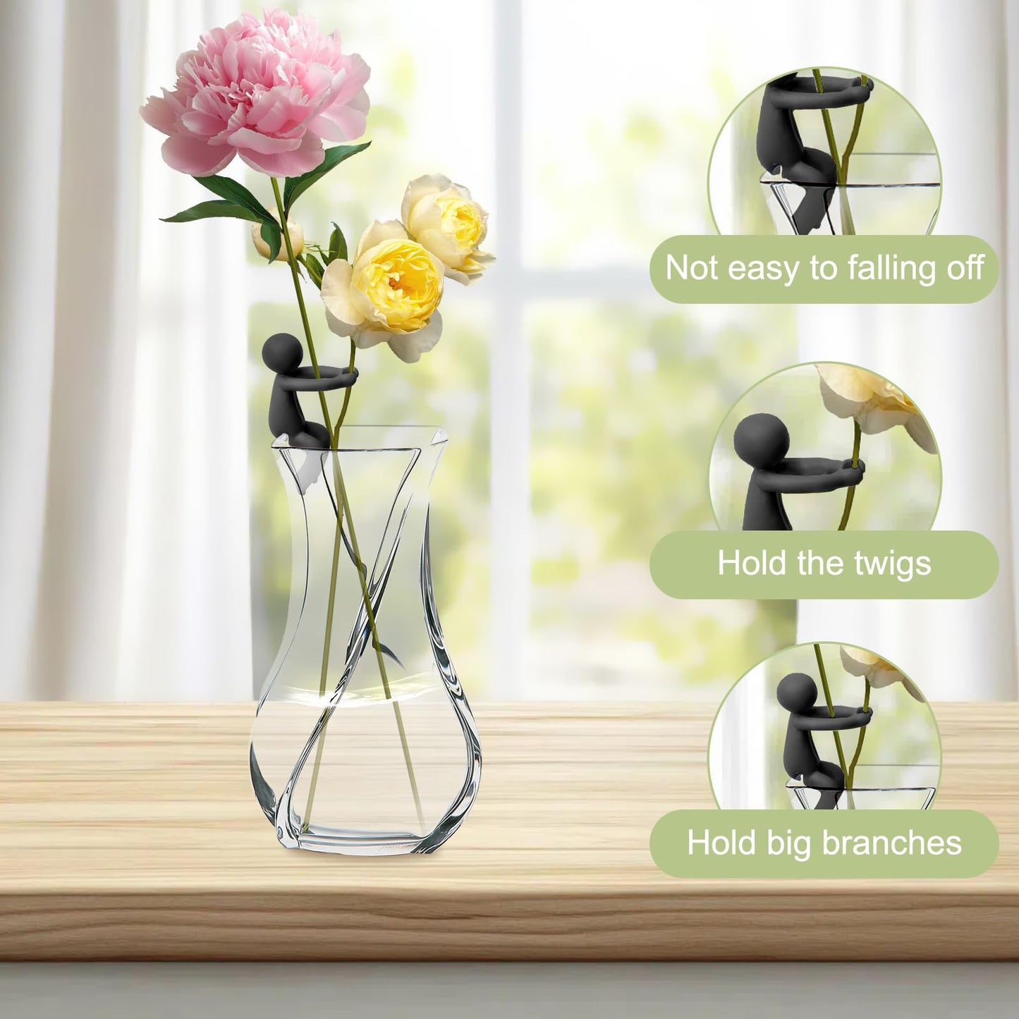 BlissfulSGDM Plant Propagation Buddy, 6pcs Plant Propagation Holder, Plant Cutting Holder Plant Support for Sprouts, Propagation Buddy for Indoor Gardens Or for Stems, Shoots and Cuttings