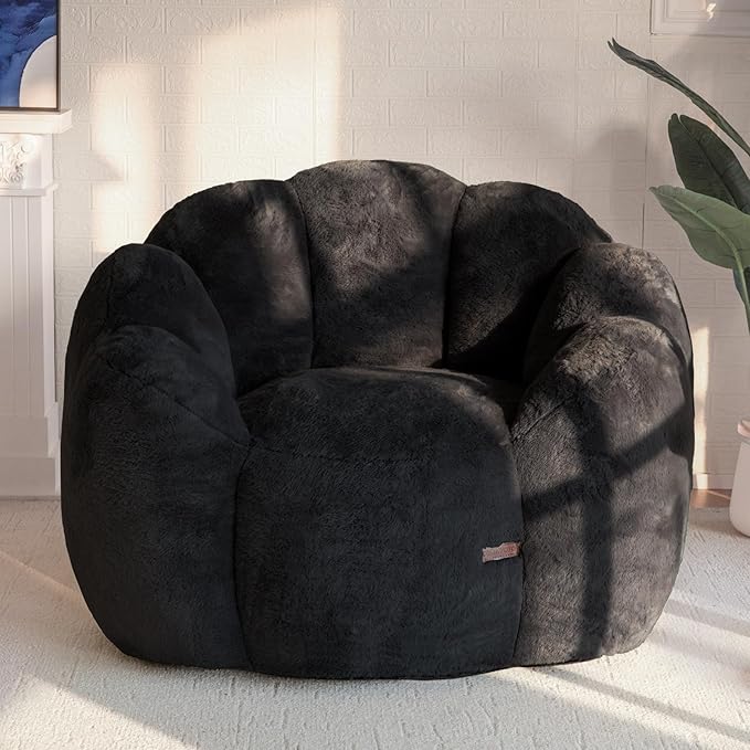 MAXYOYO Bean Bag Chair for Adults, Floral Shaped Bean Bag Sofa, Ultra Soft Faux