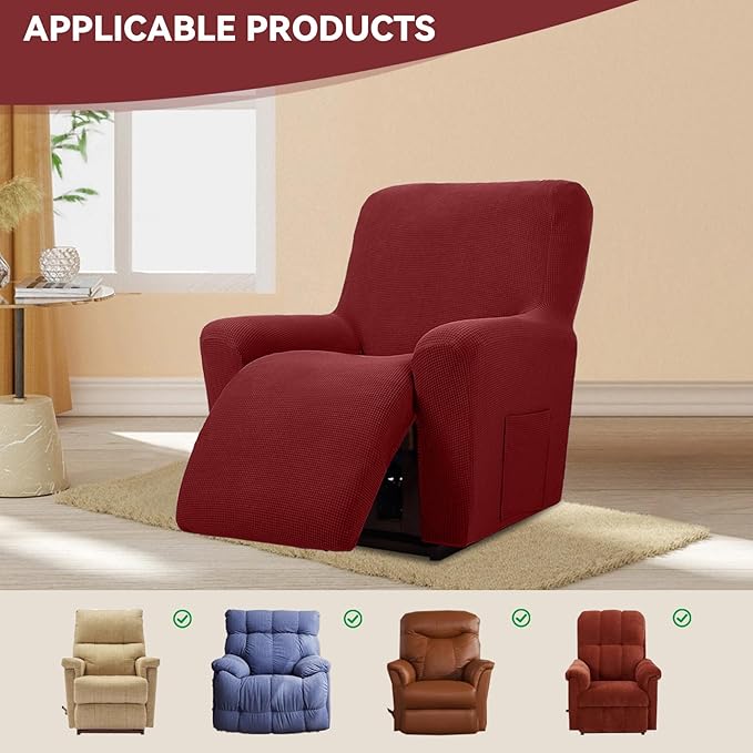 Cupuamon Recliner Chair Covers, Lazy Boy Recliner Covers Stretch Reclining