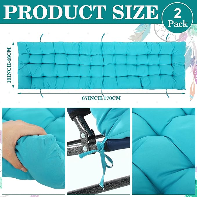 67 x 19 Inch Chaise Lounge Cushions Soft Lounge Chair Cushion Gravity Chair