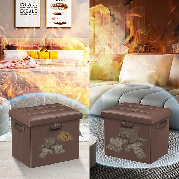 DocSafe Storage Ottoman Foot Rest Stool