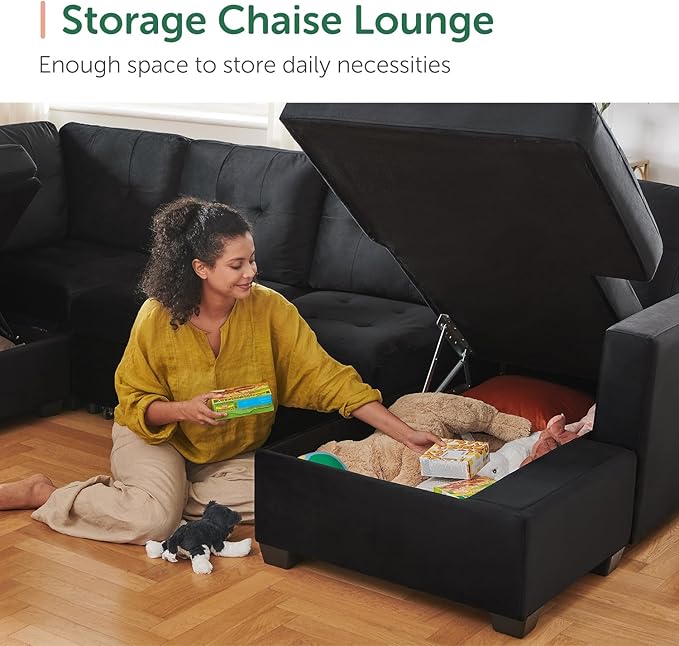 HONBAY Sectional Sleeper Sofa