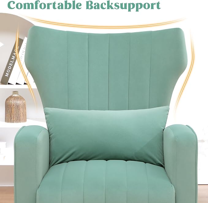 Accent Chairs Set of 2, Upholstered Living Room Chairs, High Back Arm Chairs