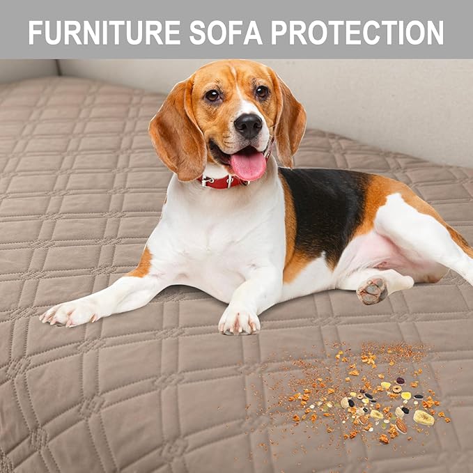 Genina L Shape Couch Cover, Sectional Couch Chaise Covers, Waterproof Washable