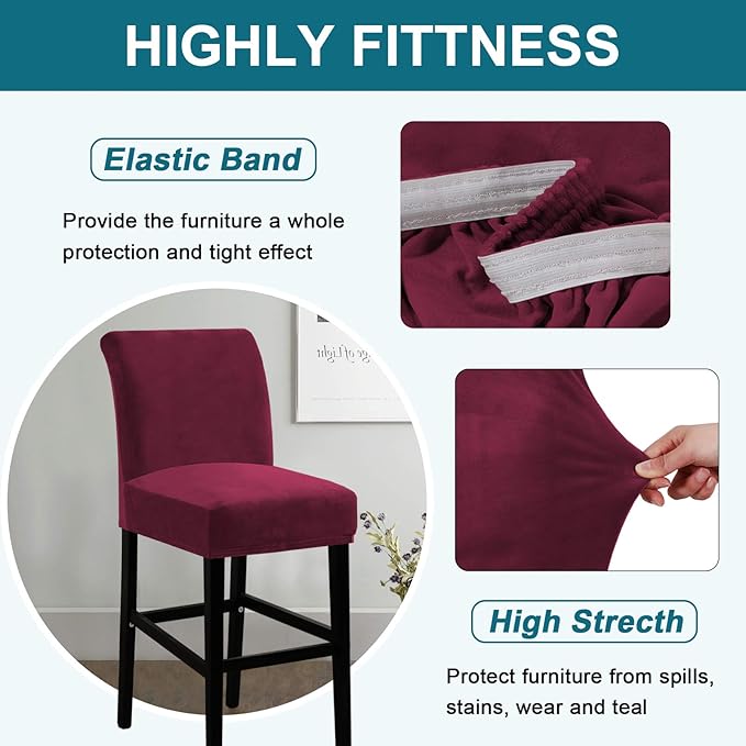 Turquoize Bar Stool Covers 4 Pack Bar Stool Covers