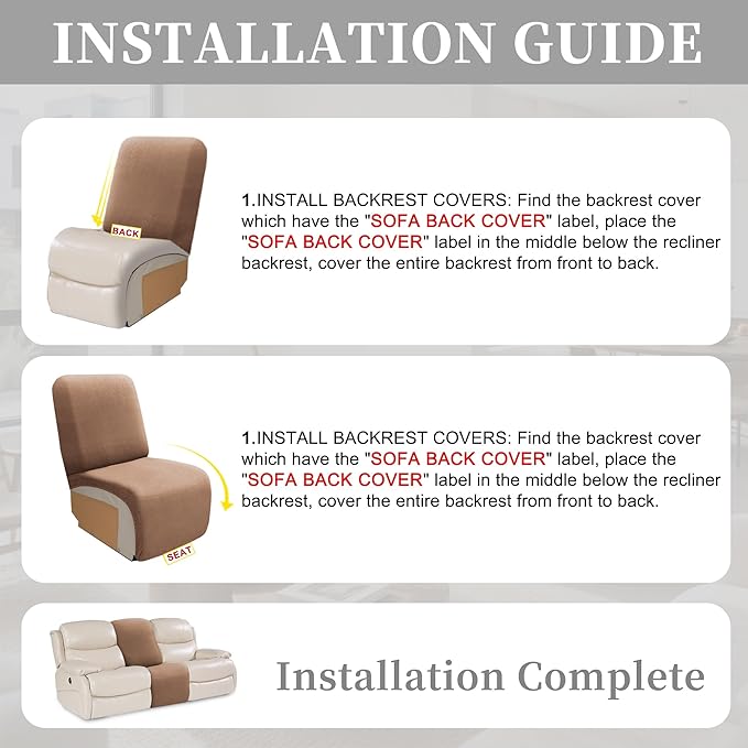 100% Waterproof Sectional Recliner Couch Covers