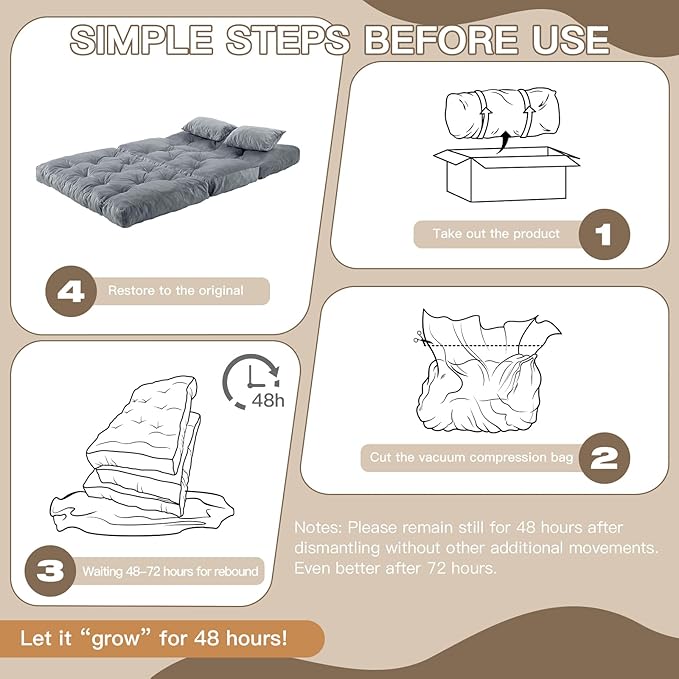 Folding Sofa Bed, Convertible Sleeper Chair