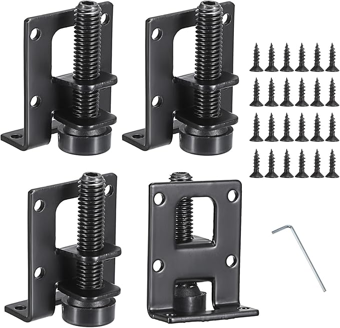 OwnMy 4 Packs Adjustable Furniture Leveling Feets L Shaped Furniture Levelers