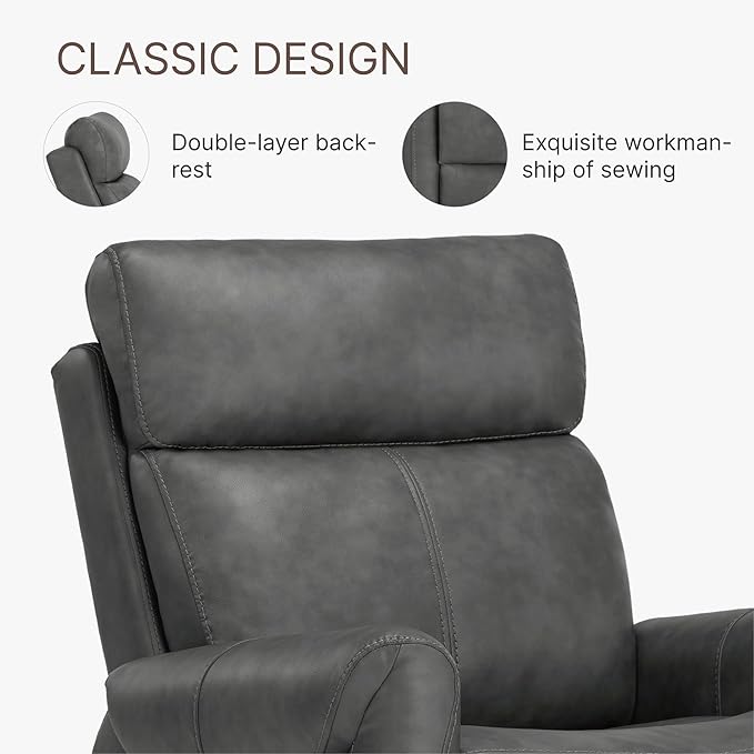 KISLOT Leather Recliner Chair for Adults Wall Hugger RV Recliner