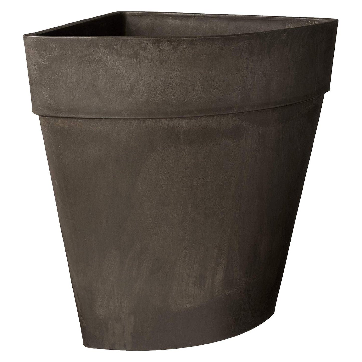 Arcadia Garden Products PSW Pot Collection HA45DC Corner Triangle Planter Pot for Indoor and Outdoor Plants and Gardens, 13.5-inch x 17.5-inch, Dark Charcoal