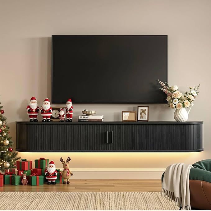 71" Floating TV Stand with Power Outlet