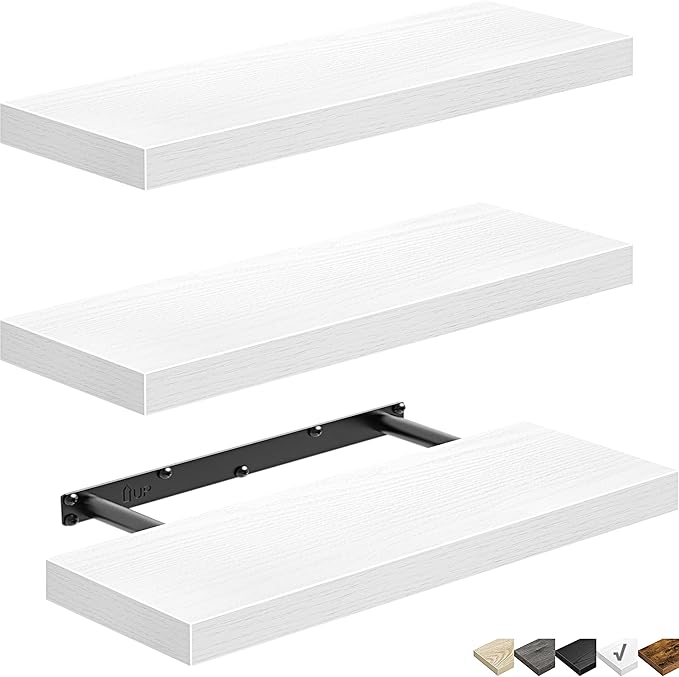 QEEIG Floating Shelves for Wall Bathroom Shelf Bedroom Kitchen Living Room