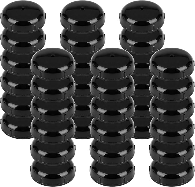 36-Pack Wrought Iron Patio Furniture Feet Caps 1-1/2 inch Round Plastic Outdoor