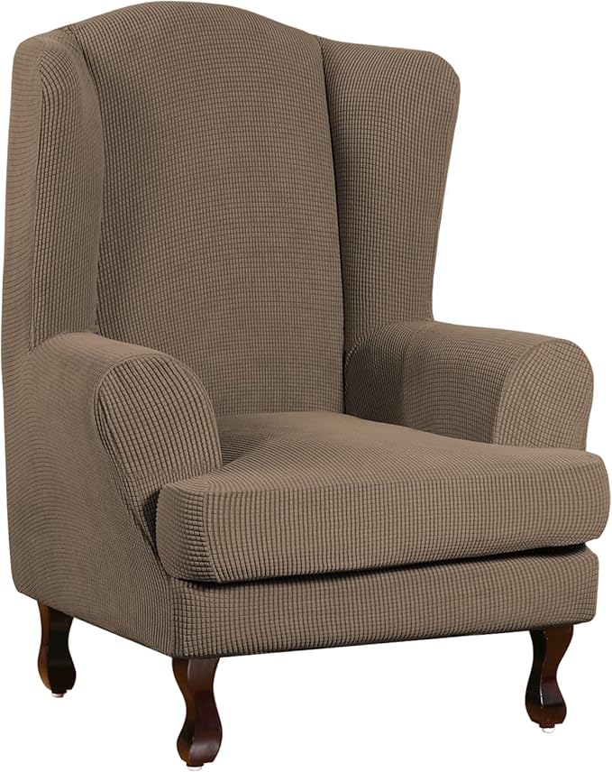 Turquoize Wingback Chair Covers 2 Piece Wing Chair Slipcover Stretch Slipcovers